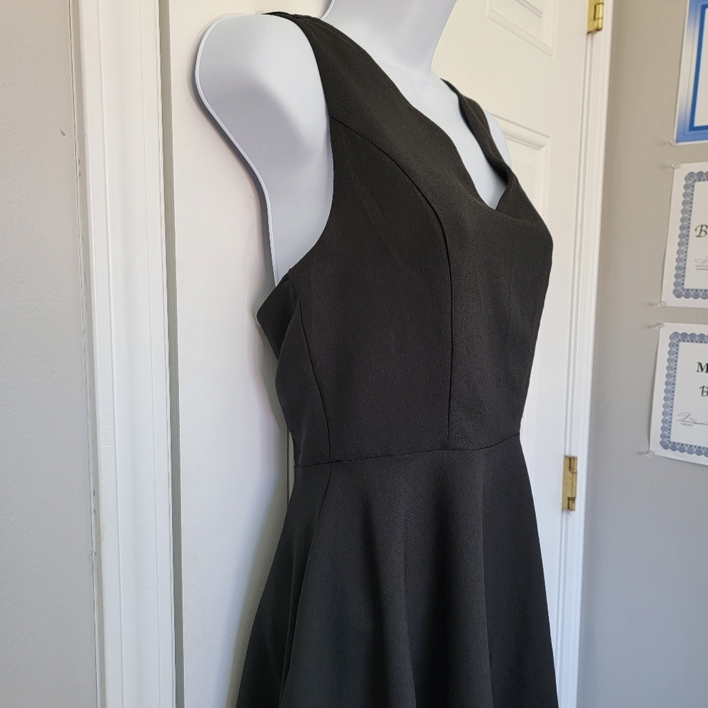 Altar'd State Black Crochet Cutout Butterfly Back A Line Short Dress Size M - Picture 5 of 13